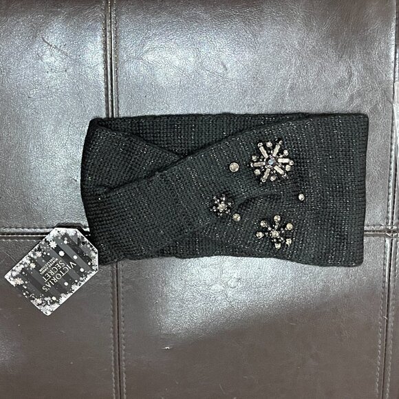New Victoria's Secret Headband Winter Angel Sparkle Snowflake Ear Warmer NWT - Picture 2 of 9